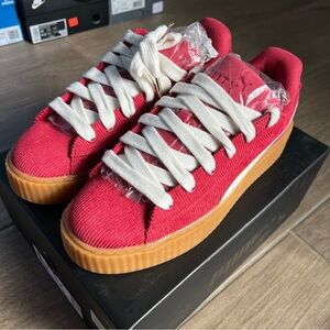 Puma Red and White Sneakers